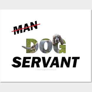 Man Dog Servant - Spaniel oil painting word art Posters and Art